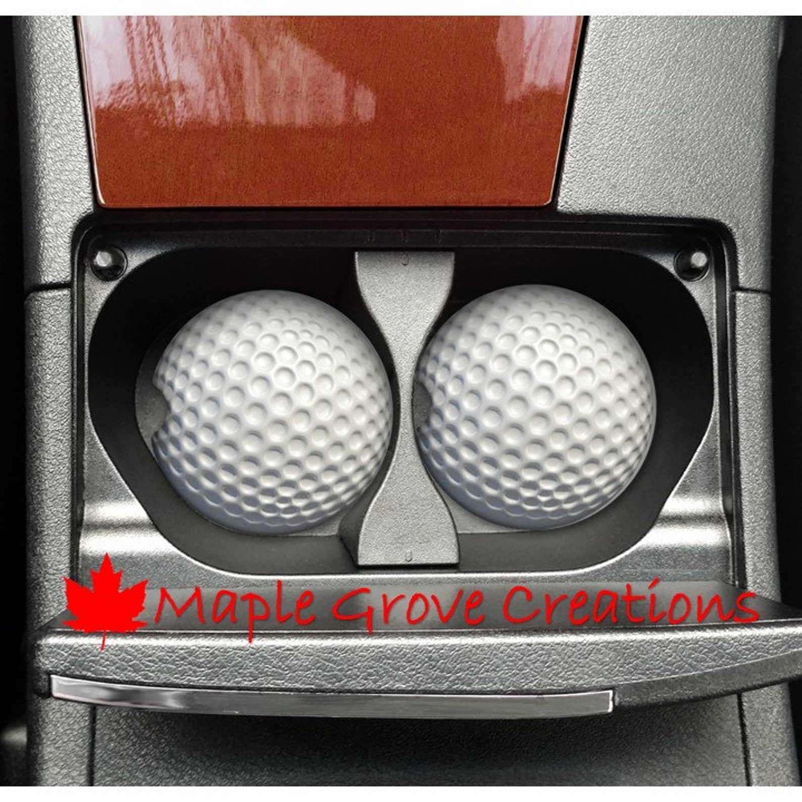 Set of 2 Golf Ball Car Coasters 2.56 Coasters Custom Etsy