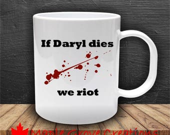 The Walking Dead We Riot Mug - The Walking Dead - Choose Your Character - 11 oz ceramic coffee mug