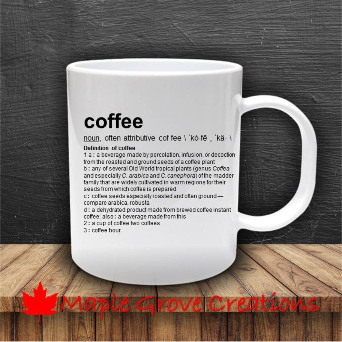 Coffee Definition Mug 11 Oz Coffee Mug Available in Etsy