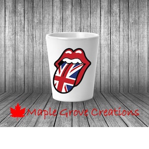 UK Flag Tongue 2 OZ Shot Glass - Union Jack