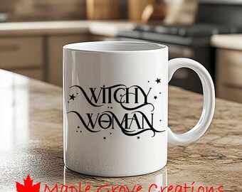 Mug Witchy Woman - Mug à café de 11 oz - Disponible en céramique ou en plastique