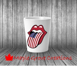 US Flag Tongue 2 OZ Shot Glass