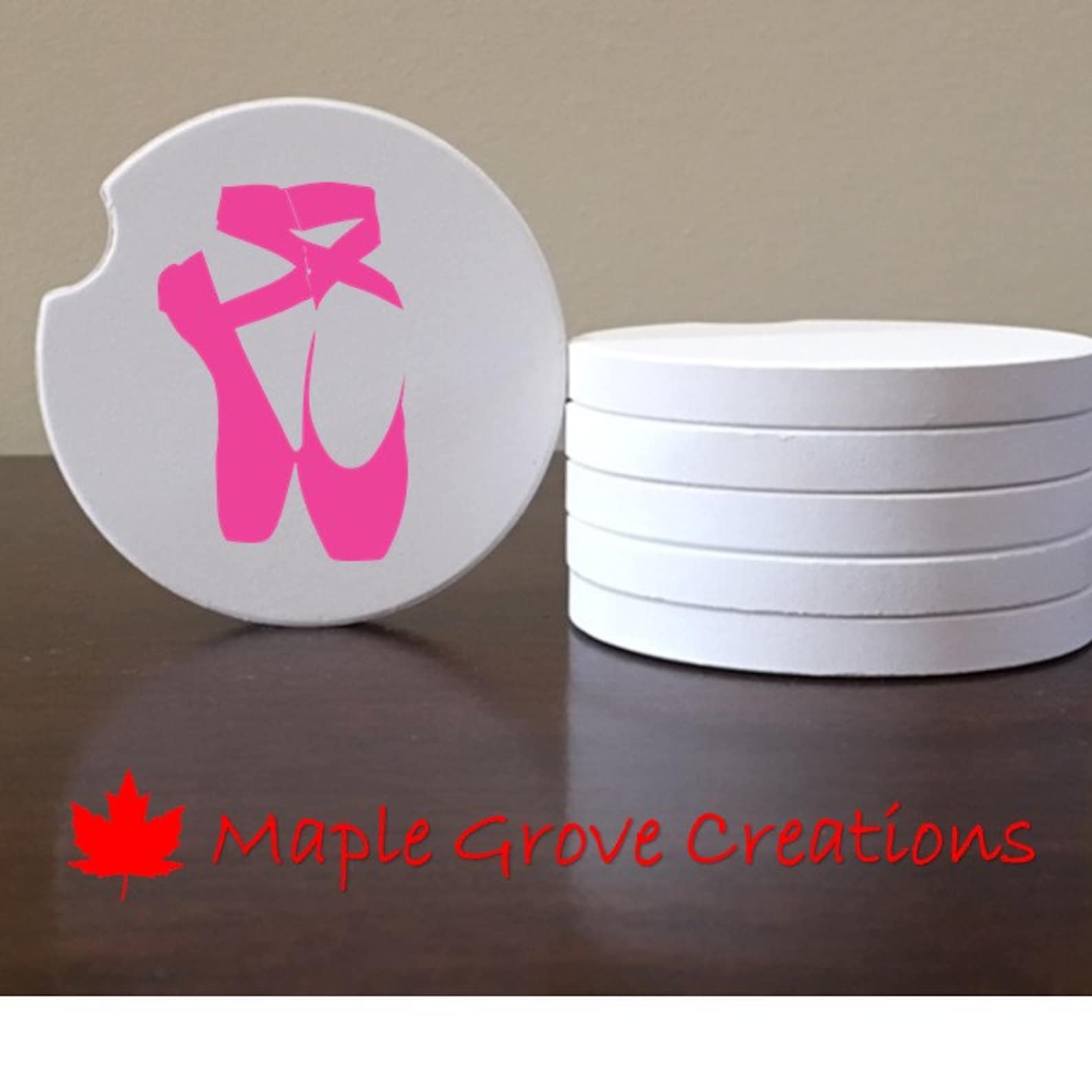 ballet slippers car coaster set - 2.56