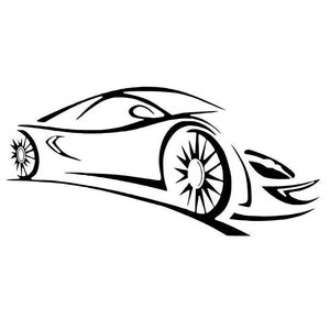 Sports Car Outline No.9 SVG vector snijbestand / clip art beschikbaar voor onmiddellijke download.