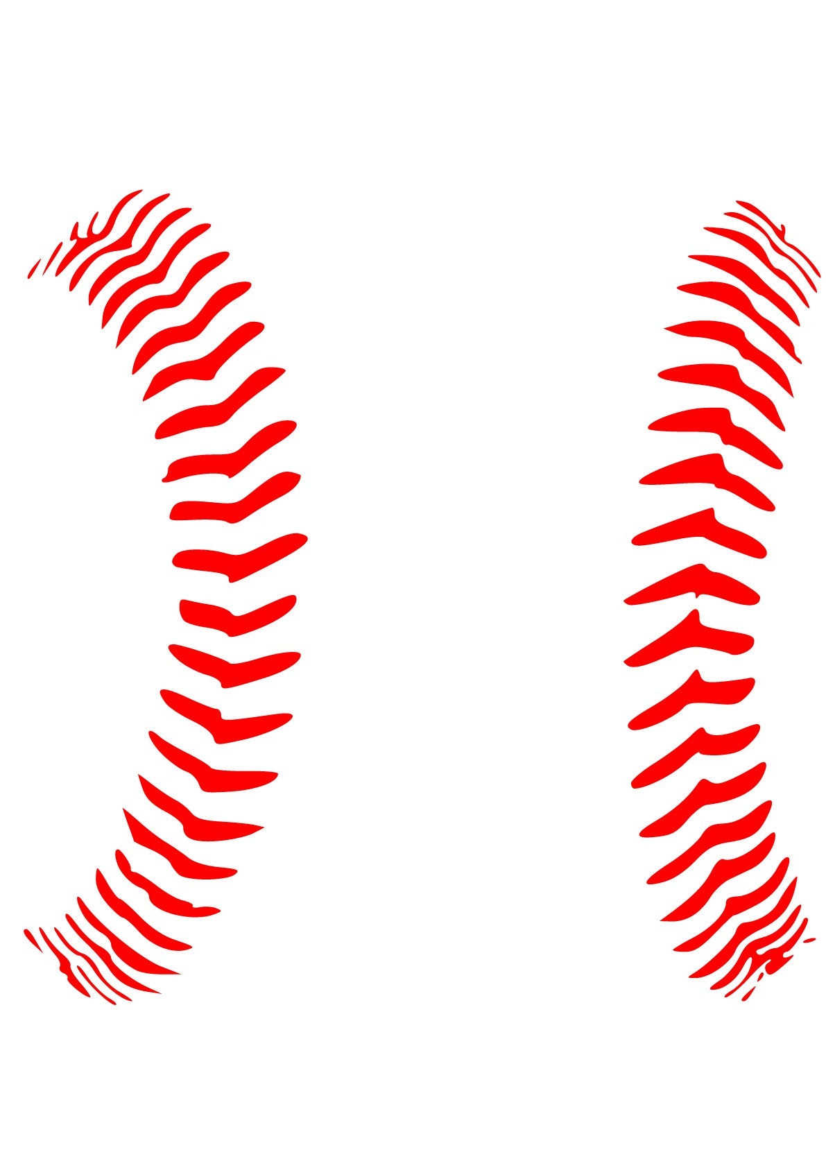 Baseball Seams SVG Vector Cutting File / Clip Art Available for Instant
