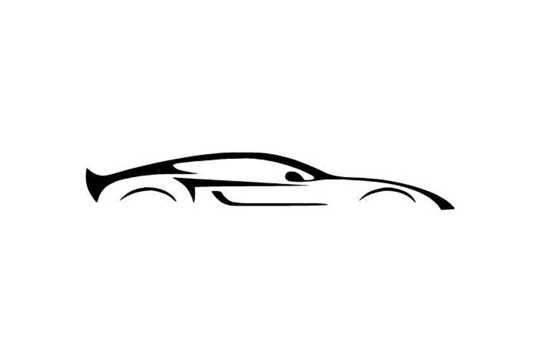 Sports Car Outline No.5 SVG Vector Cutting File / Clip Art Available