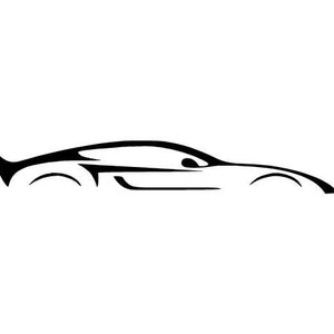 Sports Car Outline No.5 SVG-vectorbestand/clipart beschikbaar voor directe download.