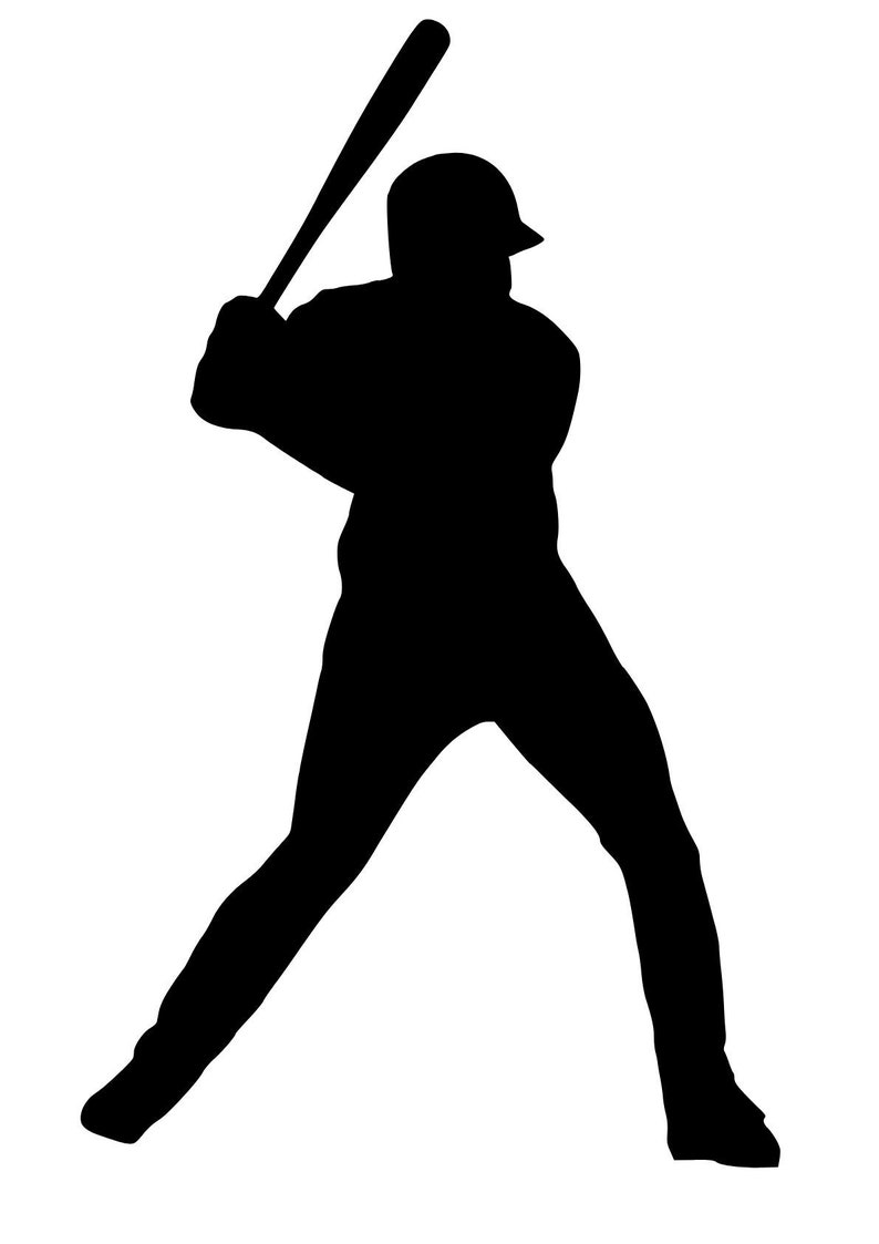 Baseball Batter SVG Vector Cutting File / Clip Art Available for ...