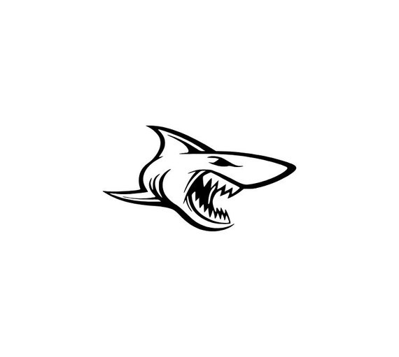 Tiger Shark SVG vector cutting file / clip art available for | Etsy