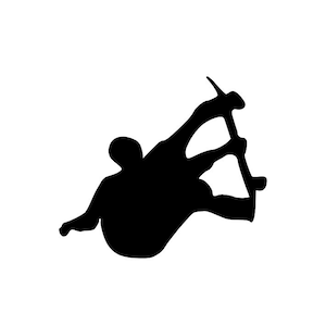Skateboarder Skate Board 4 Silhouette SVG vector cutting file / clip art available for instant download.