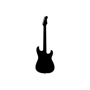Elektrische gitaar Silhouet SVG vector snijbestand / clip art beschikbaar voor onmiddellijke download.