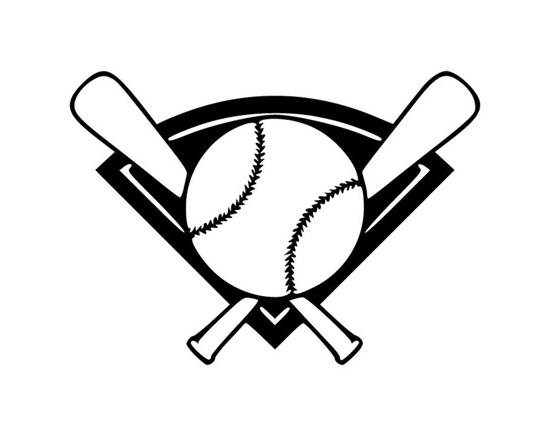 Baseball Bats Ball and Diamond SVG Vector Cutting File / Clip Art
