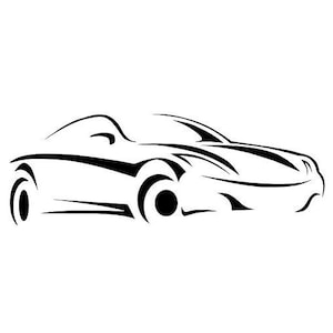 Sports Car Outline No.4 SVG vector cutting file / clip art available for instant download.