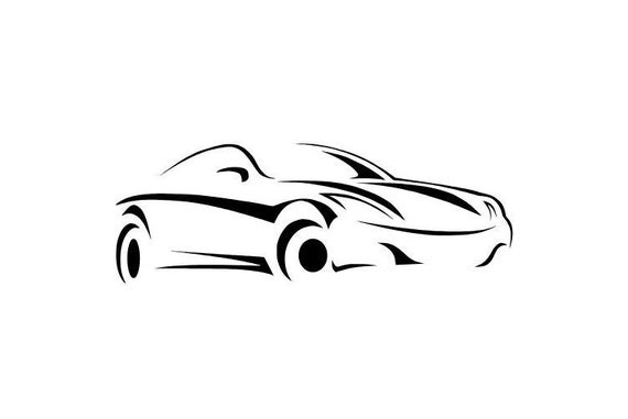 Sports Car Outline No.4 SVG Vector Cutting File / Clip Art Available for  Instant Download. - Etsy