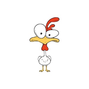 Fichier de découpe / clipart vectoriel SVG poulet funky Design disponible en téléchargement immédiat.