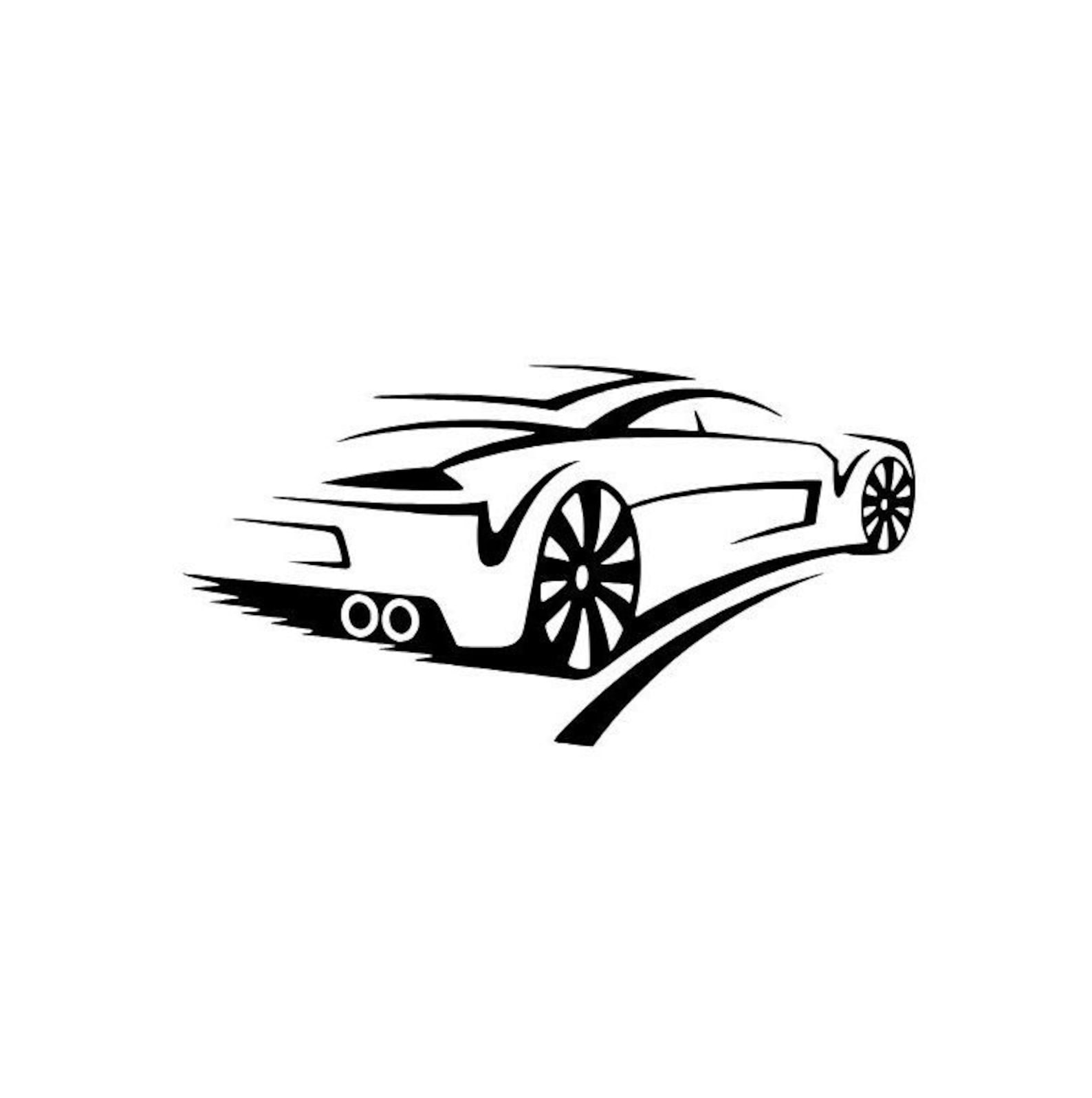Sports Car Outline No.10 SVG Vector Cutting File / Clip Art Available