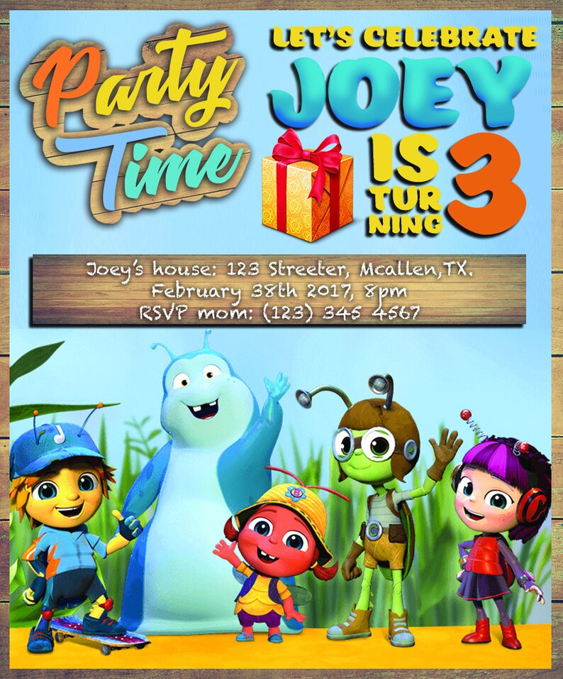Beat Bugs Invitation Beat Bugs Birthday Party Beat Bugs | Etsy