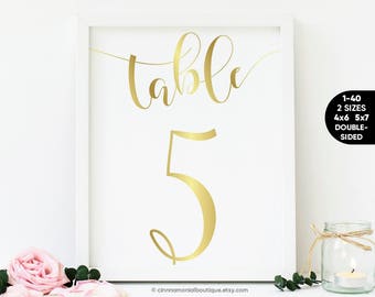 gold table numbers 1 20 printable wedding table numbers gold etsy