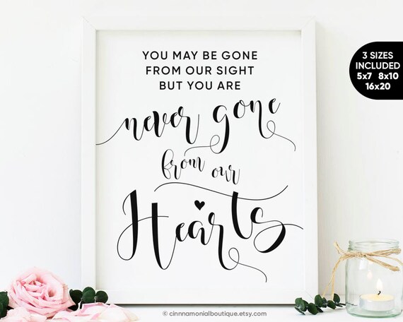 wedding memorial sign printable
