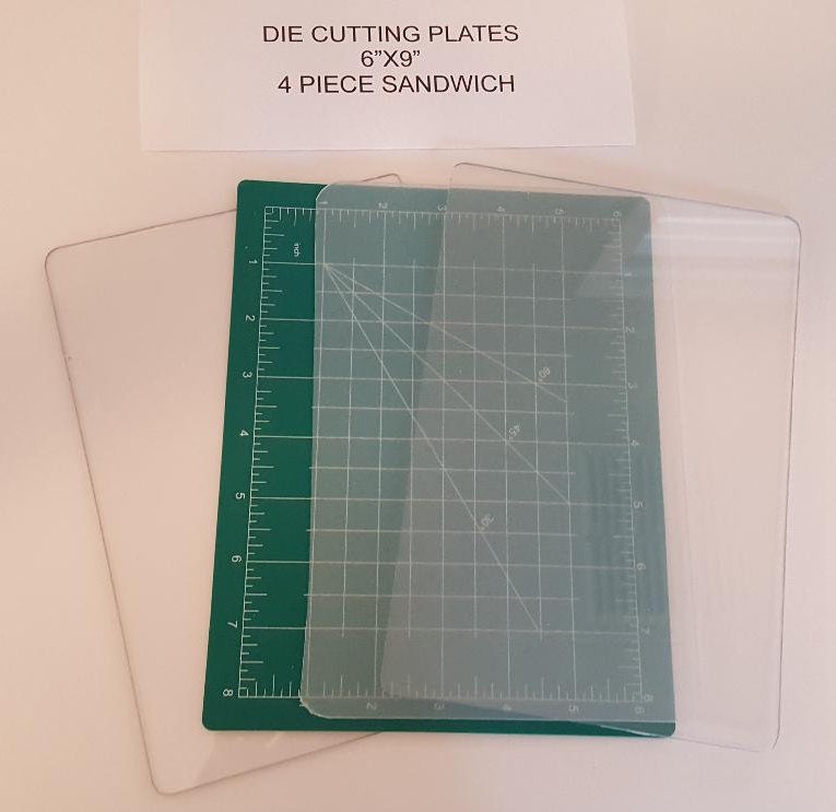 4 Pieces 9 x 6 Inch Transparency Acrylic Cutting Pads Die Cutting