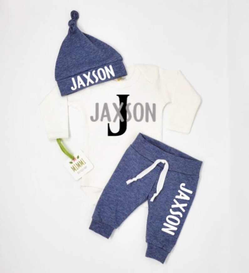 Baby Boy Going Home Outfit Personalized Monogrammed Coming Etsy