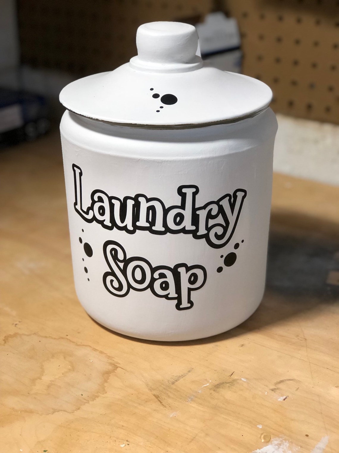 Laundry soap jar Etsy