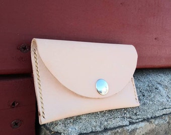 Leather envelope style coin purse / card case