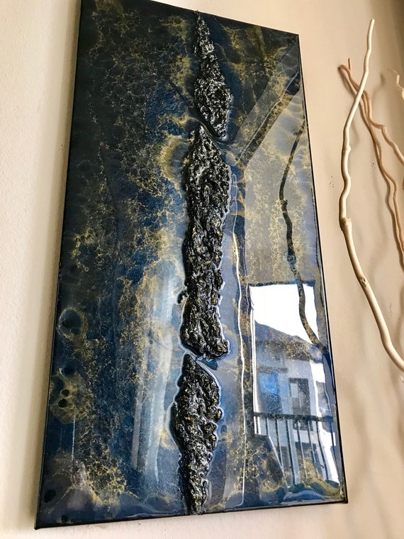 Original Abstract Epoxy Resin painting modern art original ...
