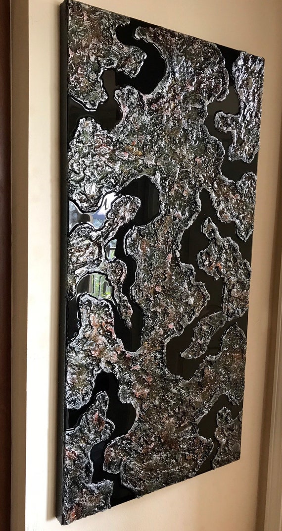 Large Original abstract painting with unique texture and resin on canvas home decor wall decor abstract art unique art texture art original