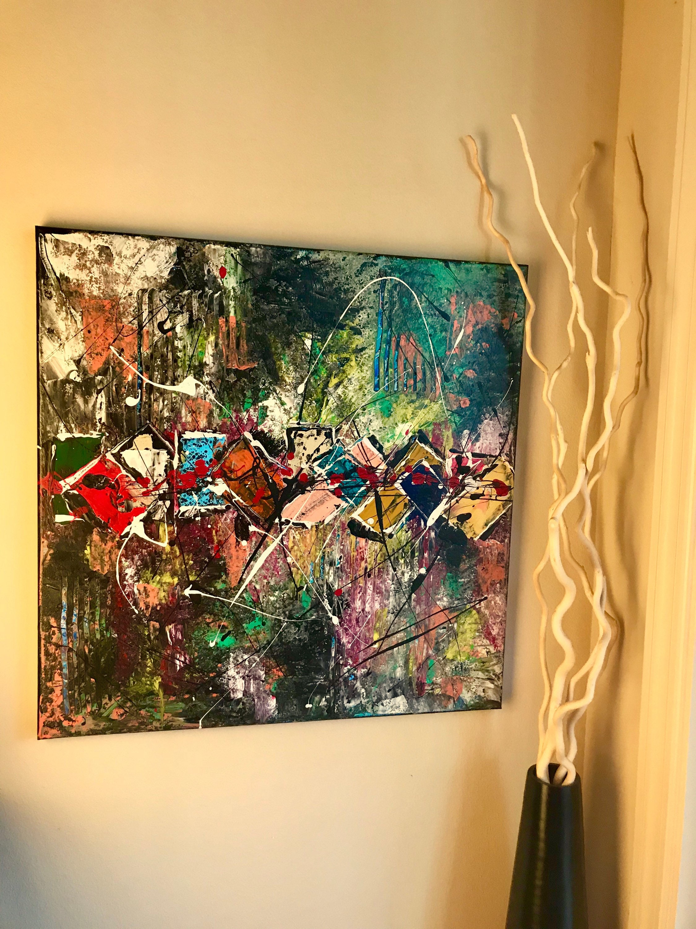 Acrylic Abstract Painting ,Wall Art, Abstract Art on Canvas Original