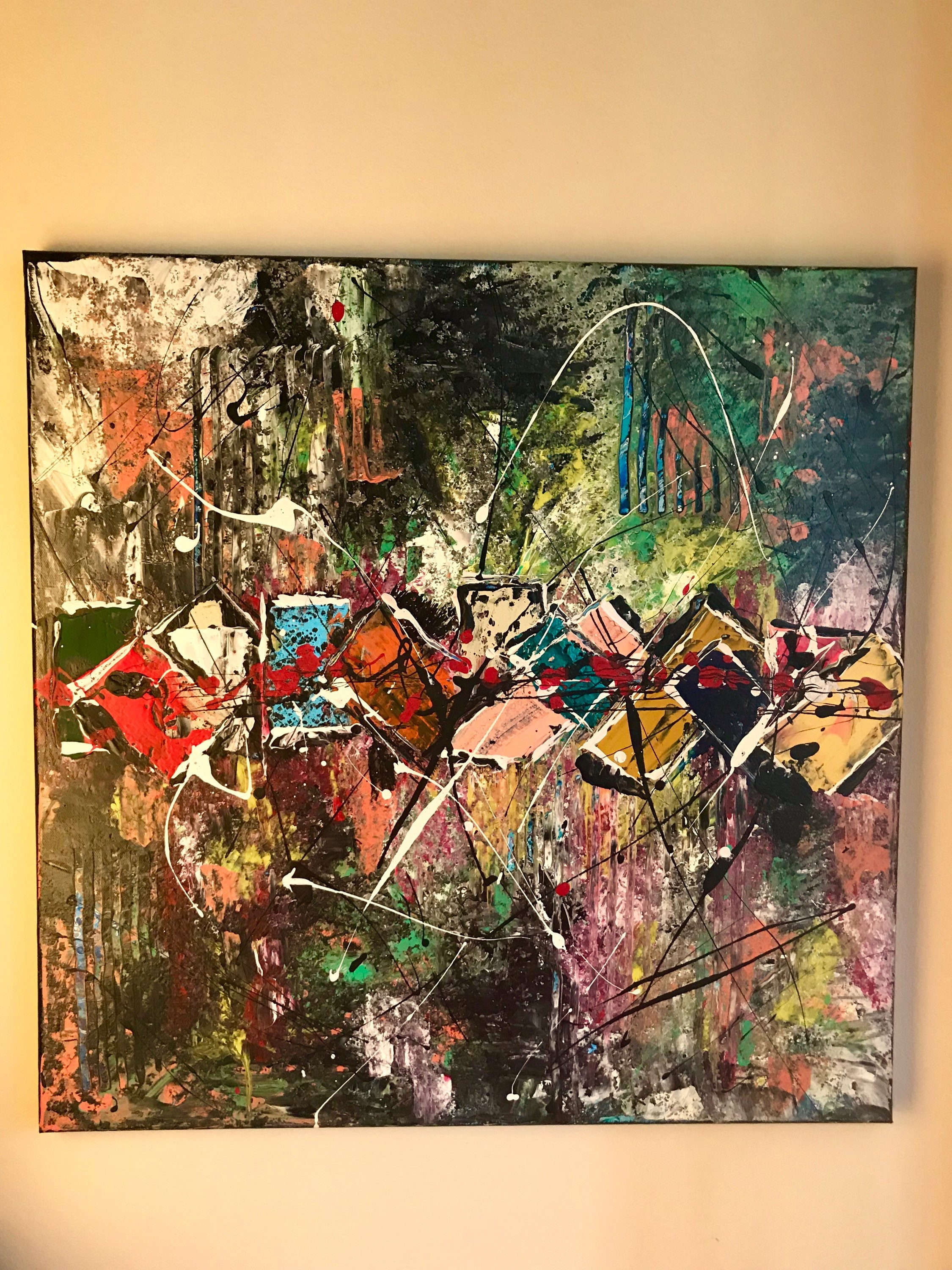 Acrylic Abstract Painting ,Wall Art, Abstract Art on Canvas Original