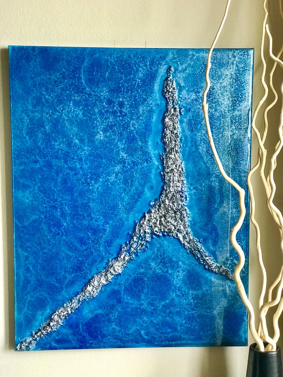 Original Abstract resin painting on canvas modern art original art home decor wall decor pour art fluid art