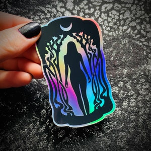 The WITCH Rainbow Holographic Sticker - The VVitch of the Wood - Lebe köstlich - Holo Sticker Coven