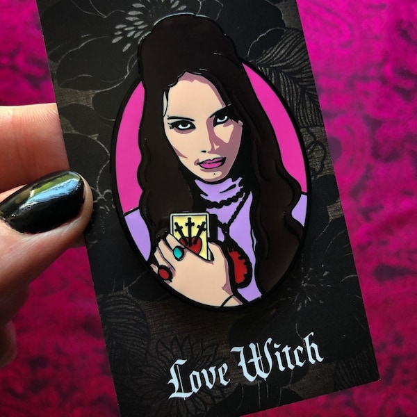 LOVE WITCH Enamel Pin - Lavender Variant - Retro Witch - Love Spells - Vintage Witches