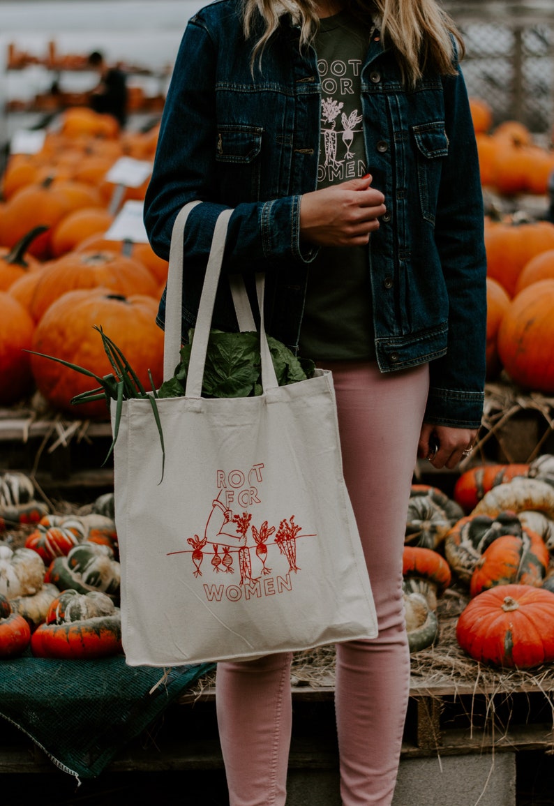 Root for Women tote bag