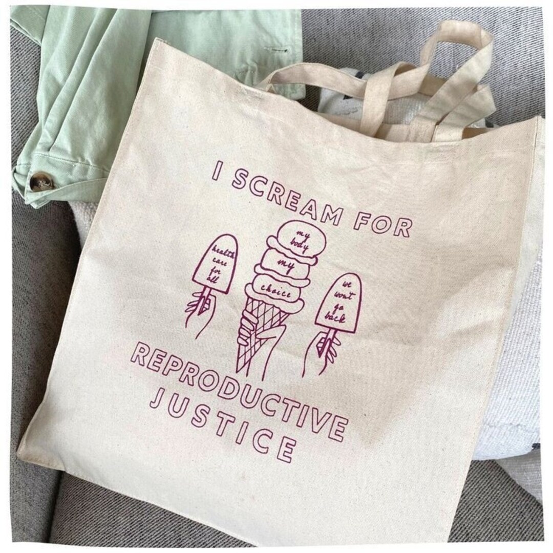 Ice Cream for Reproductive Justice Tote Bag Etsy
