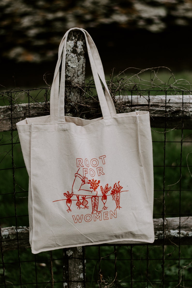 Root for Women tote bag
