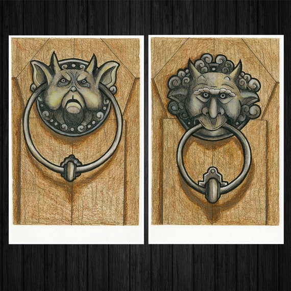 The Labyrinth The Knockers Monster Portrait Art Prints Etsy
