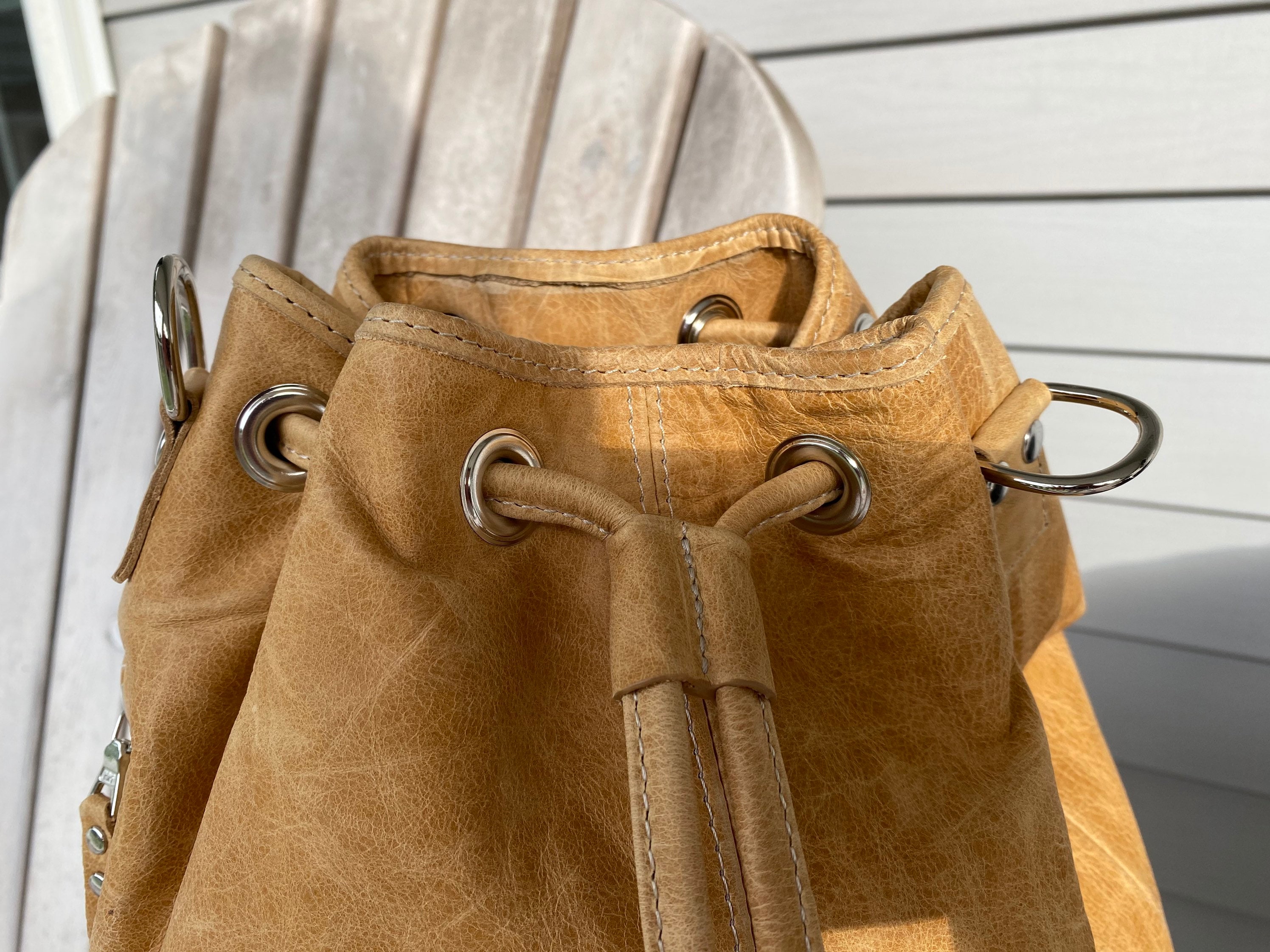 Italian Leather Bucket Bag Etsy