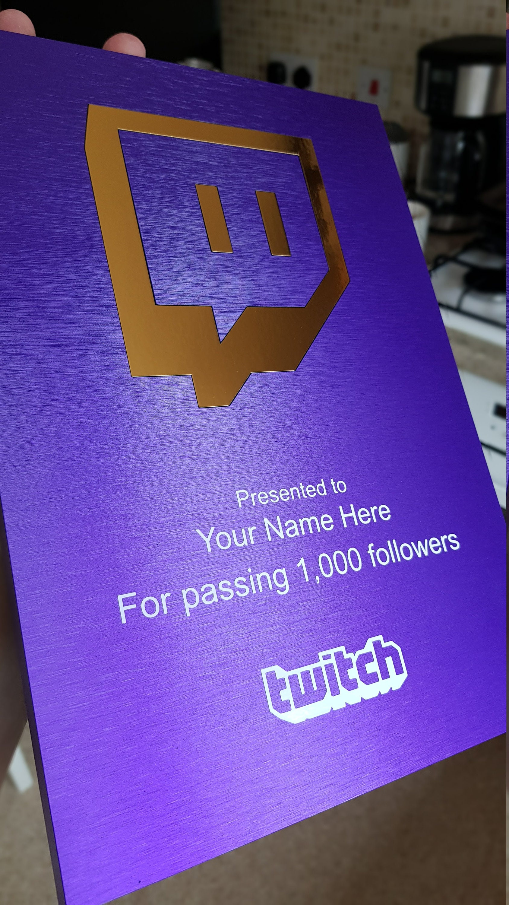 Twitch Streamer Follower Milestone Award Plaque Neu Etsy
