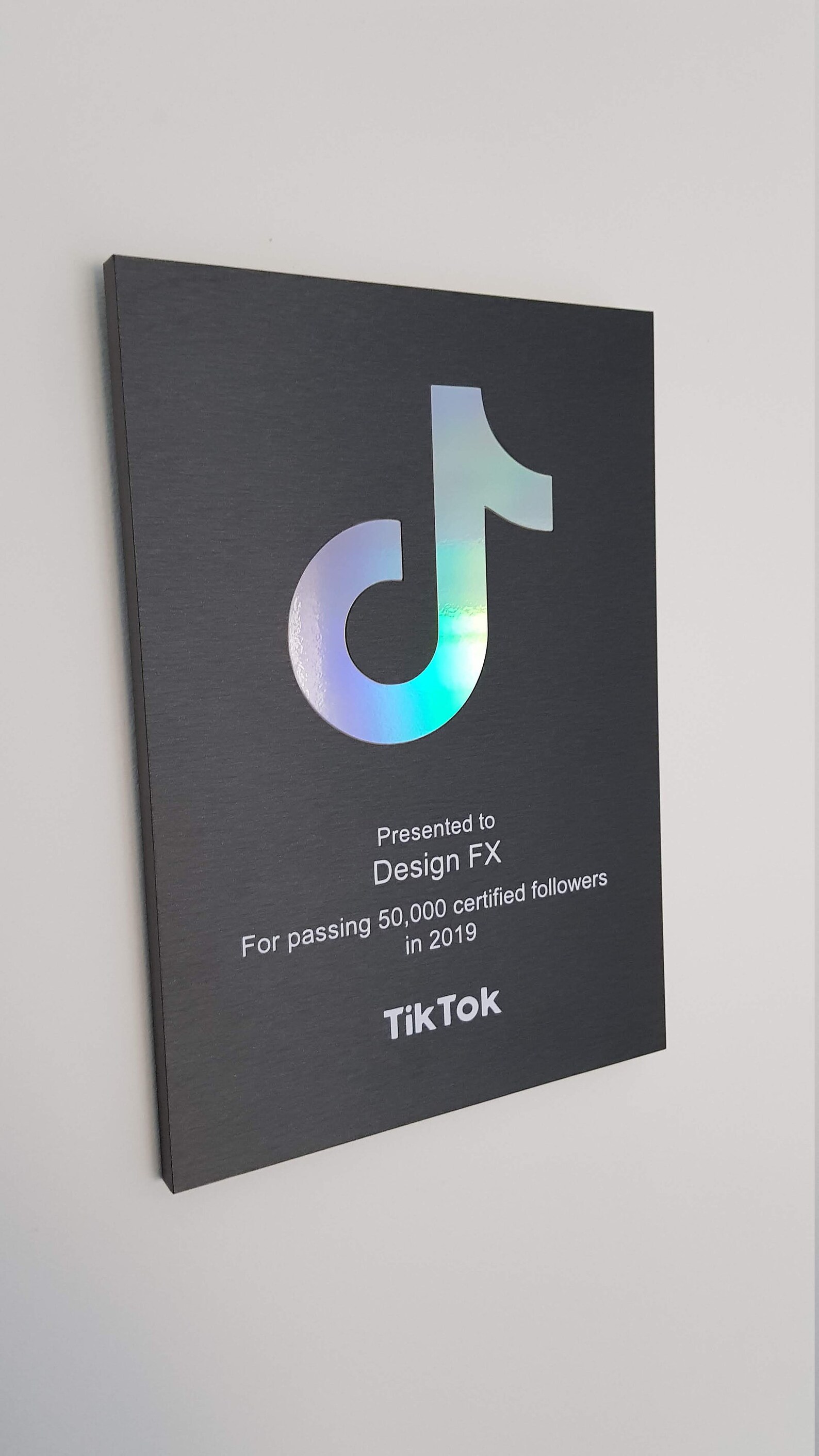 Custom Designed & Personalized TikTok Follower Milestone Award Etsy