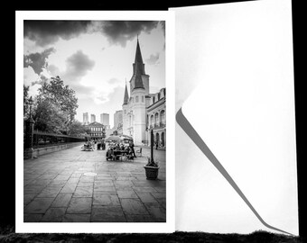 NOLA Square-Prints/Card, Jackson Square, Saint Louis Basilica-Cathedral, New Orleans, Louisiana, French Quarter, History