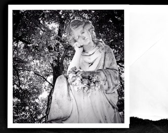 Sleeping Angel-Prints/Card, Sculpture, Statue, Cemetery, Memorial, Memory, Love, Grief, Graveyard