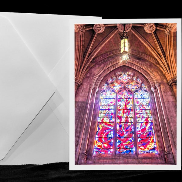 National Cathedral-Prints/Card, Stained Glass, Window, Washington DC, Church, Architecture, Tourism, Beauty, Historic, Sacred, Church