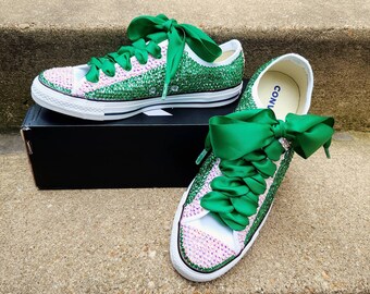 blinged out gym shoes