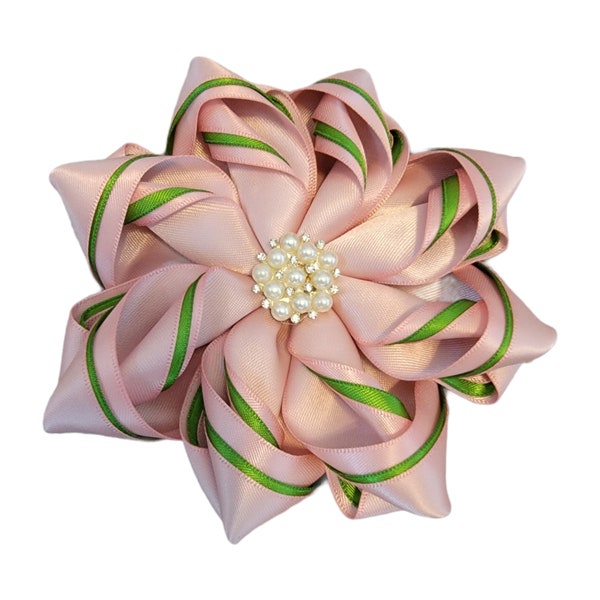 Triple Ribbon Brooched Flower Corsage (multi-color)