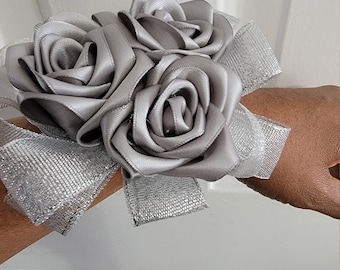 Silver Wrist Corsage