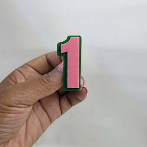 Number lapel pins