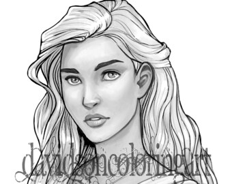 Coloring pages for adults, PRINCESS, Digital download, printable