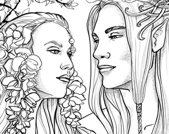 queen of the elves coloring page printable colouring for